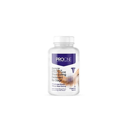 Pro One Yucca Enzim ve B Vitamini Desteği Dışkı Yeme Önleyici Köpek Tableti 60 Adet.Gzpde