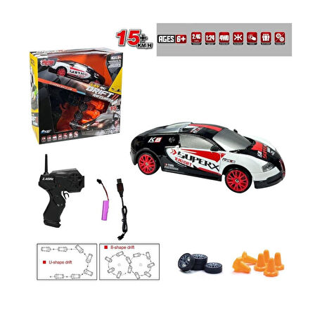 HB-SC24A07-09-10-11 Kumandalı Full Fonksiyon 2.4G Şarjlı 1:24 Drift Araba -Vardem.Glpzr