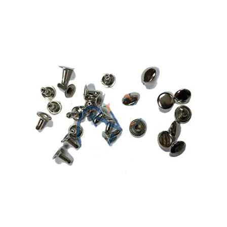 Rivet Perçin - 9mm, Nikel, 1000 Adet.Glpzr