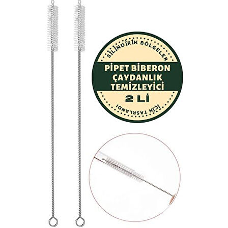 2 Adet Pipet Emzik Çaydanlık Temizleyici Fırça.Glpzr