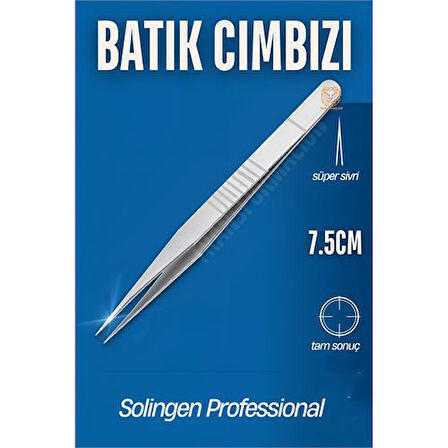 Micro İnce Uçlu Batık Cımbızı Kirpik Cımbızı Solingen Professional.Glpzr