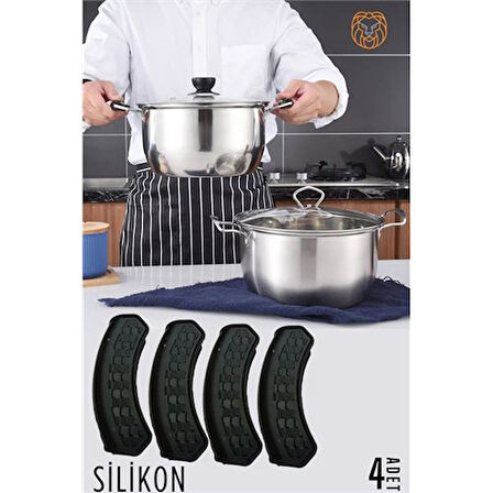 Tencere Tutucu Silikon 4 ADET.Glpzr