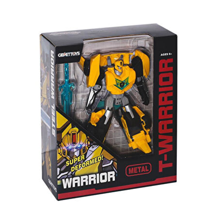 LJ1651 Metal Gövdeli Dönüşebilen Robot -Gepettoys.Glpzr