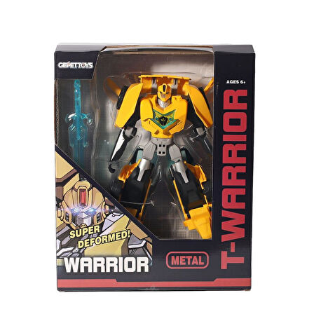 LJ1651 Metal Gövdeli Dönüşebilen Robot -Gepettoys.Glpzr