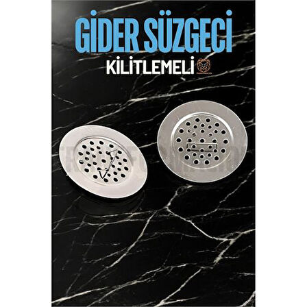 Kilitlenebilir Metal Lavabo Evye Süzgeci 2 ADET.Glpzr