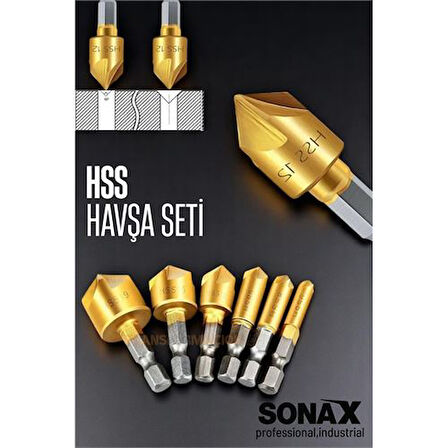 6 lı HSS Havşa Seti - Havşa Matkap Ucu Seti.Glpzr