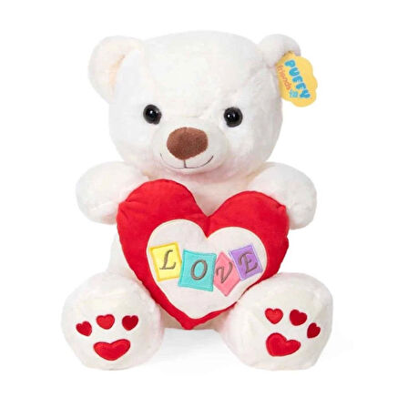 4762 Peluş Ayı Kalpli 30 cm.Gzpxt