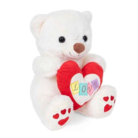 4762 Peluş Ayı Kalpli 30 cm.Gzpxt