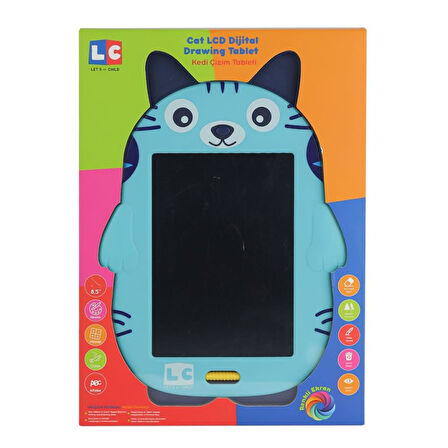 LC-31070 Kedi Çizim Tableti 8.5 inç.Glpzr