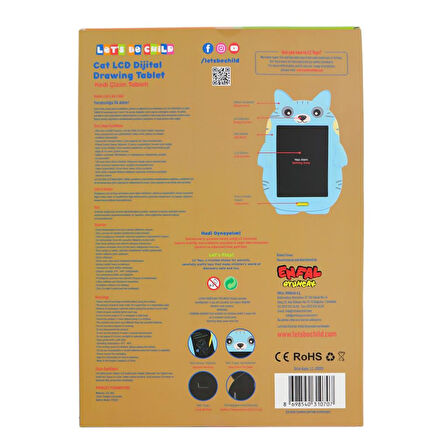 LC-31070 Kedi Çizim Tableti 8.5 inç.Glpzr