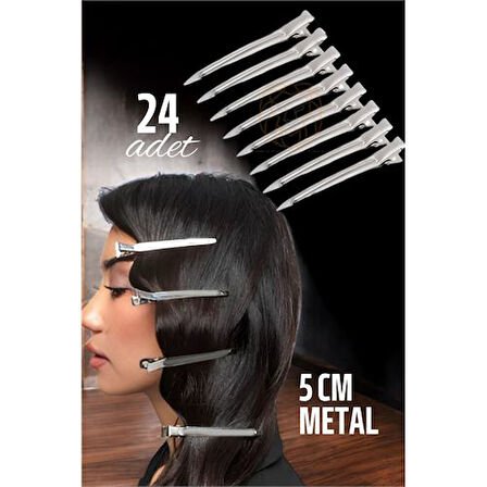 Metal Toka Saç Pensi  24 ADET.Glpzr