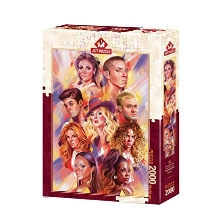 5474 Art Puzzle Dünya Müzik Starları 2000 Parça Puzzle.Gzpxt