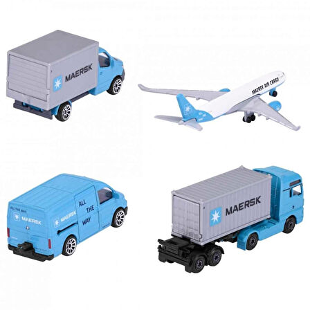 Majorette Maersk Temalı Lojistik 4'lü Koleksiyon Paketi.Glpzr