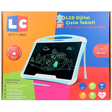 LCD Dijital Çizim Tableti 20 İnç.Glpzr