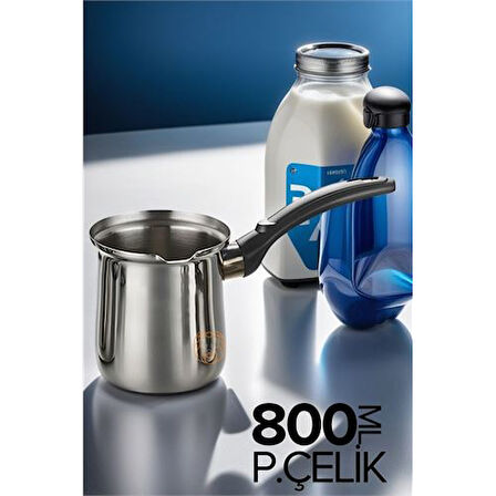 Paslanmaz Çelik Cezve 800 ml.Glpzr