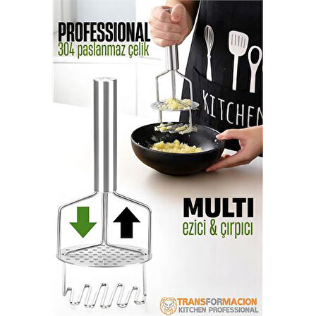 Patates Ezici Profesyonel 304 Paslanmaz Çelik Sıkıştırmalı Yüksek Basınca Dayanıklı.Glpzr