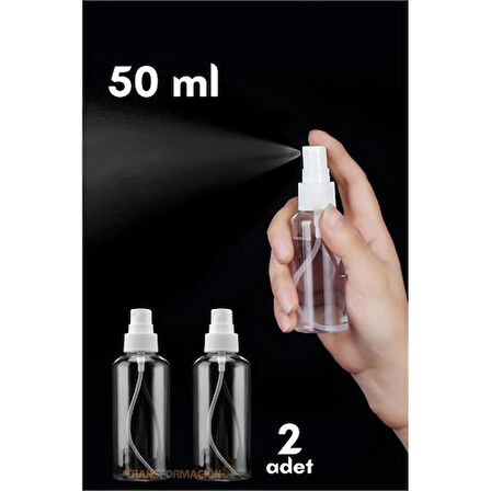 Püskürtücü Boş Sprey Şişe 50 Ml 2 ADET.Glpzr
