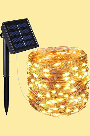 Güneş Enerjili 200 LED Dış Mekan Aydınlatma Şeridi.Gzptt