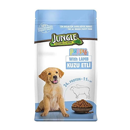 Jungle Kuzu Etli Yavru Köpek Maması 15 Kg.Gzpde
