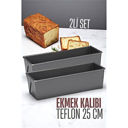 Teflon Ekmek Pişirme Kalıbı Evde Ekmek Yapımı Kalıbı 25 CM 2 adet.Glpzr