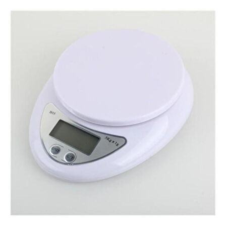 Hazneli Lcd Ekran Hassas Ölçüm Sensörlü 5 Kg Kapasite Dijital Mutfak Terazisi Tartısı.Glpzr