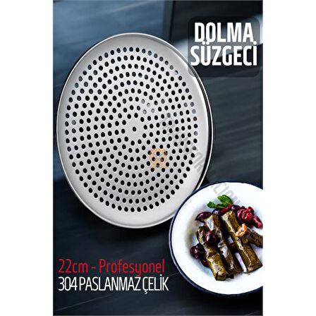 Sarma Dolma Süzgeci 22 cm 304 Paslanmaz Çelik.Glpzr