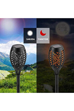 Solar Alev Efektli Bahçe Lambası.Gzptt