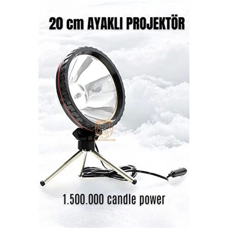 3 Ayaklı El Projektörü 360 Derece Avcı Projektörü Tekne Projektör.Gzpde