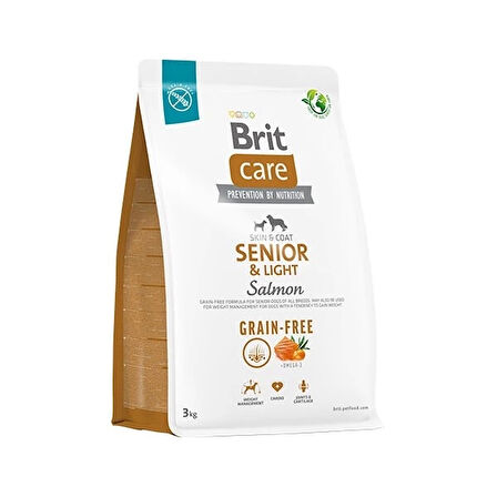 Brit Care Senior Light Tahılsız Somonlu Yaşlı Diyet Köpek Maması 3 Kg.Gzpde