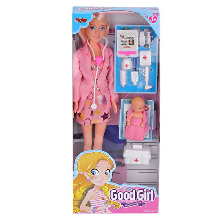 WG-115225A Aksesuarlı Doktor Bebek 29 cm -Vardem.Glpzr