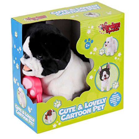 PR66308-25T Tasmalı Yürüyen Peluş Fransız Köpeği.Gzpxt