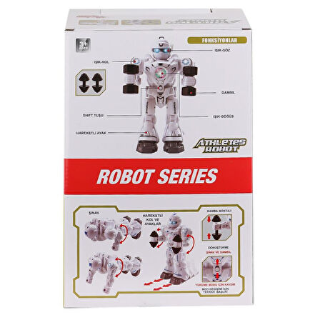 DF-6026 Işıklı ve Müzikli Hareketli Atletik Sporcu Robot -Vardem Oyuncak.Glpzr