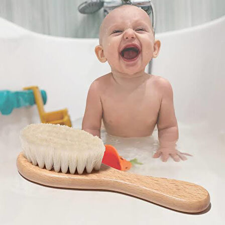Keçi Kılı Organik Bebek Banyo Tarağı.Gzptt