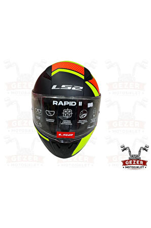 LS 2 RAPID2 EXTRA TAM KAPALI KASK MAT SİYAH-NEON SARI-KIRMIZI-NAVY MAVİ