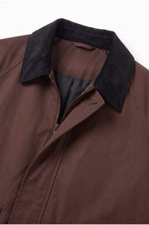 Gabardin Torba Cep Tasarım Ceket/Mont