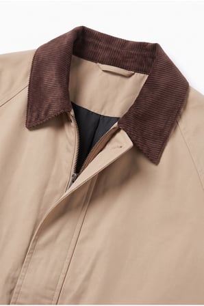 Gabardin Torba Cep Tasarım Ceket/Mont