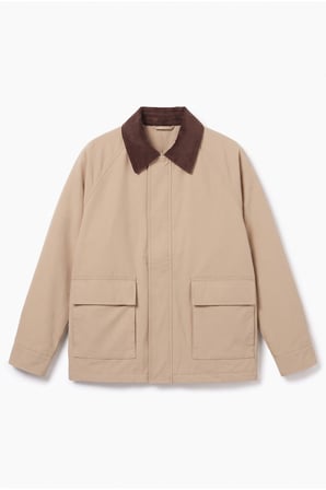 Gabardin Torba Cep Tasarım Ceket/Mont