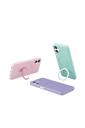 Samsung Galaxy A06 Kılıf MgSafe Özellikli Standlı Kapak Azn-Regal
