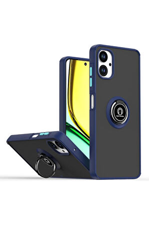 Samsung Galaxy A06 Kılıf Soft Yüzüklü Standlı Mat Yüzey Azn-MntrYuzuk