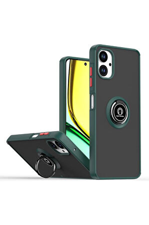Samsung Galaxy A06 Kılıf Soft Yüzüklü Standlı Mat Yüzey Azn-MntrYuzuk