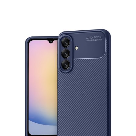 Samsung Galaxy A17 5G Uyumlu Kılıf Soft Karbon Görünüm Esnek Silikon Azn-Negro