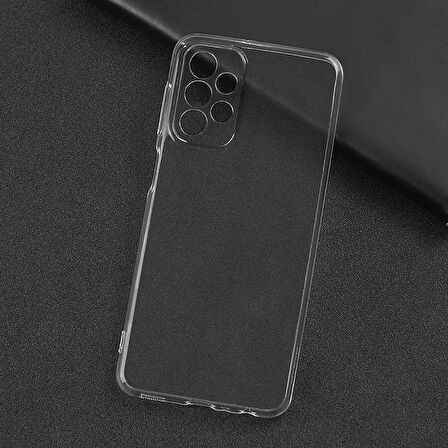 Samsung Galaxy A23 Kılıf Şeffaf İnce Esnek Silikon Kılıf Zipax-Süper