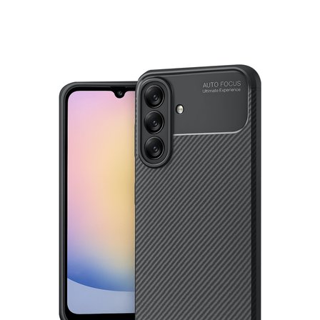 Samsung Galaxy A26 5G Uyumlu Kılıf Soft Karbon Görünüm Esnek Silikon Azn-Negro