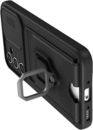 Samsung Galaxy A26 Kamera Korumalı Standlı Kartlıklı Azn-Zuma