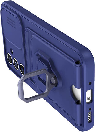 Samsung Galaxy A36 Kamera Korumalı Standlı Kartlıklı Azn-Zuma