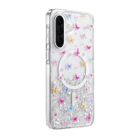 Samsung Galaxy A37 5G Uyumlu Kılıf Magesafe Özellikli Desenli Işıltılı Azn-ONG-Misk