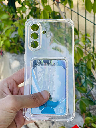 Samsung Galaxy A56 Kılıf Şeffaf Kartlıklı Silikon Azn-SetraKart