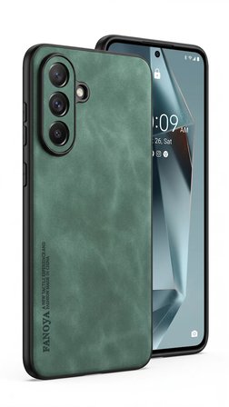 Samsung Galaxy A57 Uyumlu Kılıf Deri Görünümlü Şık Tasarım Hlt-Hide