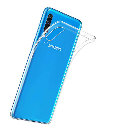 Samsung Galaxy A70 Kılıf Şeffaf İnce Esnek Silikon Kılıf Zipax-Süper