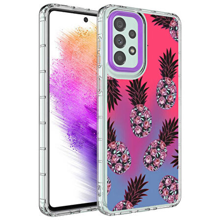 Samsung Galaxy A73 5G Kılıf Desenli Kapak Zr-Korn